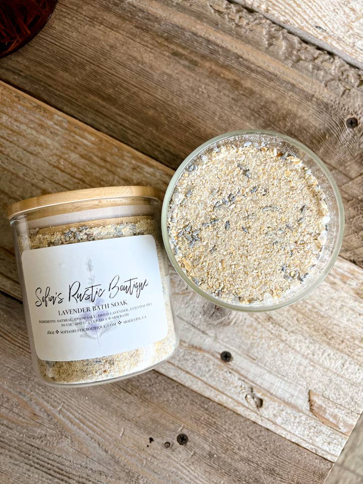 Lavender Bath Soak for wholesale by Barbara Alanis Handmade