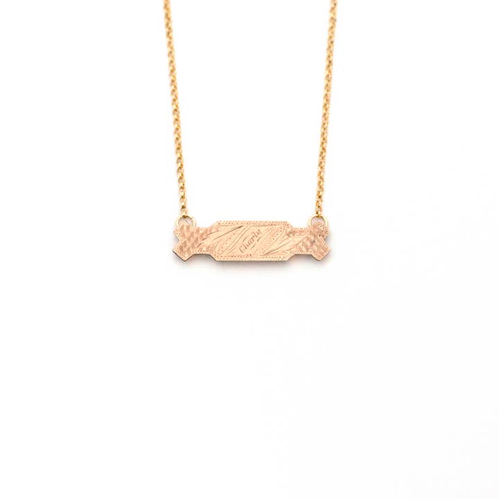 Colar de Pin Bar de Nomes Vitoriano Antigo Victoriano CHARLY por atacado de Lily Henry Jewelry