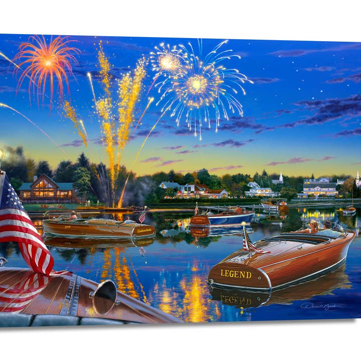 Summer Holiday 18x24 Fully Illuminated LED Wall Art for wholesale by Glow Decor