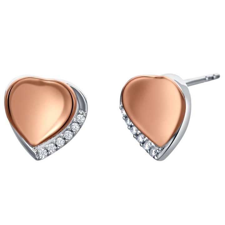 Hypoallergene Amohrringe in Herzform aus Sterlingsilber für den Großhandel von Peliani