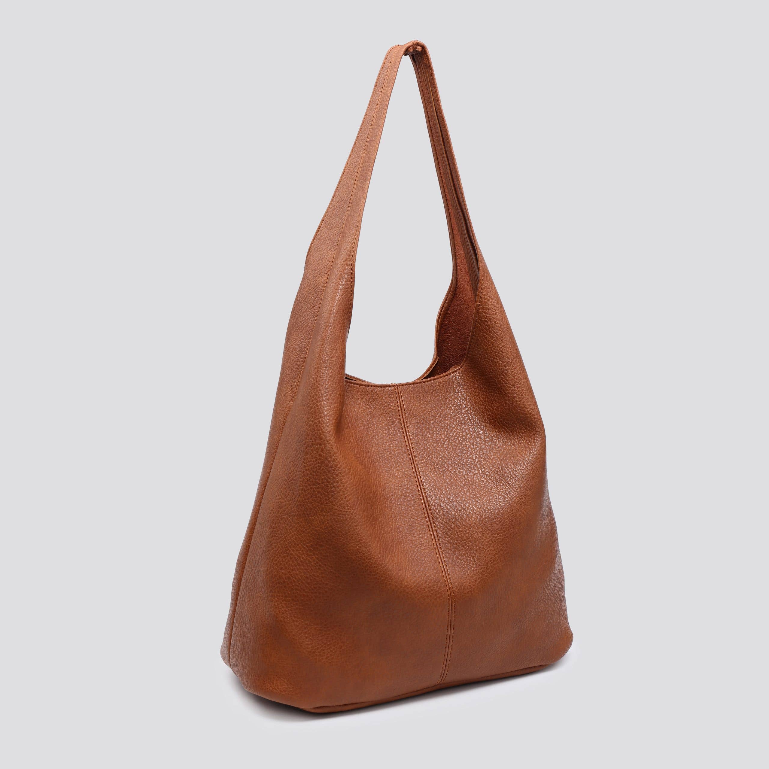 House of Milano – wholesale Shoulder bag – women's – Leather Look Slouch Bag - Bag in a Bag Set - # 33494