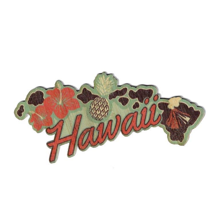 Bamboo Wood Stickers - Venta al por mayor Pegatina - Islas hawaianas azules1