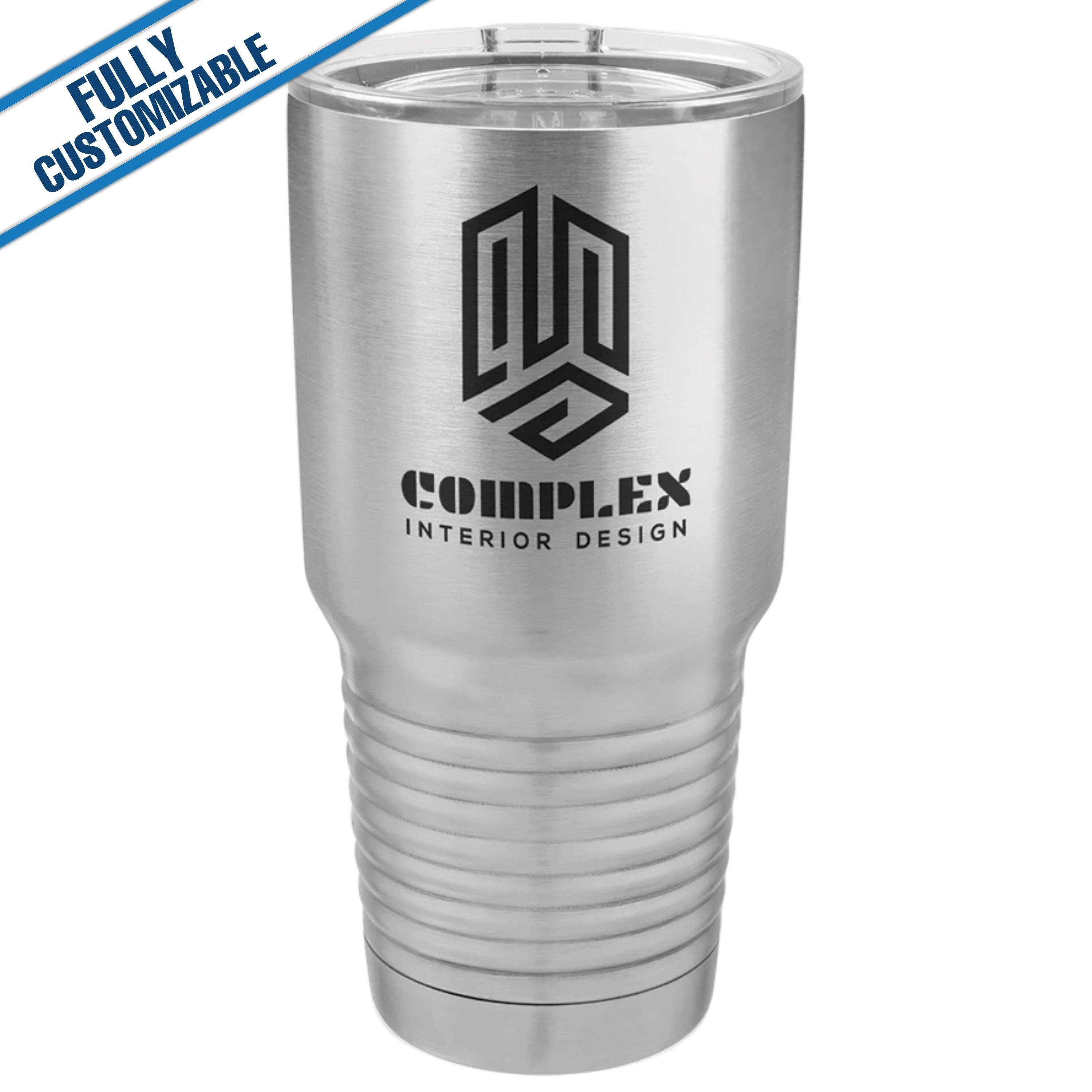 GiftWorksPlus - Wholesale Insulated Mug/Tumbler - 30oz. Engraved Tumbler with Flip Lid - Fully Customizable0