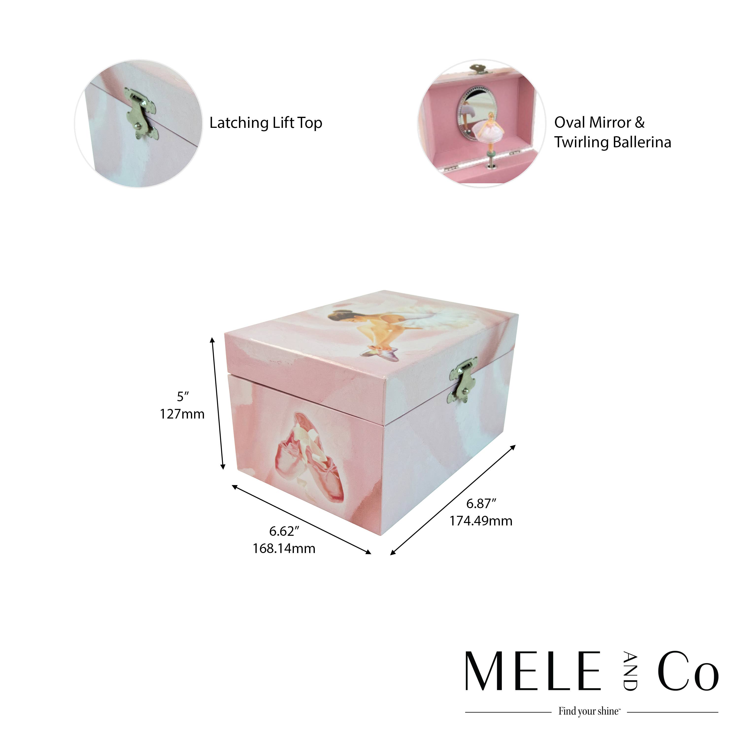 Mele and Co - Wholesale Jewelry Box/Organizer - Kids - Mele and Co Casey Girl's Musical Ballerina Jewelry Box7