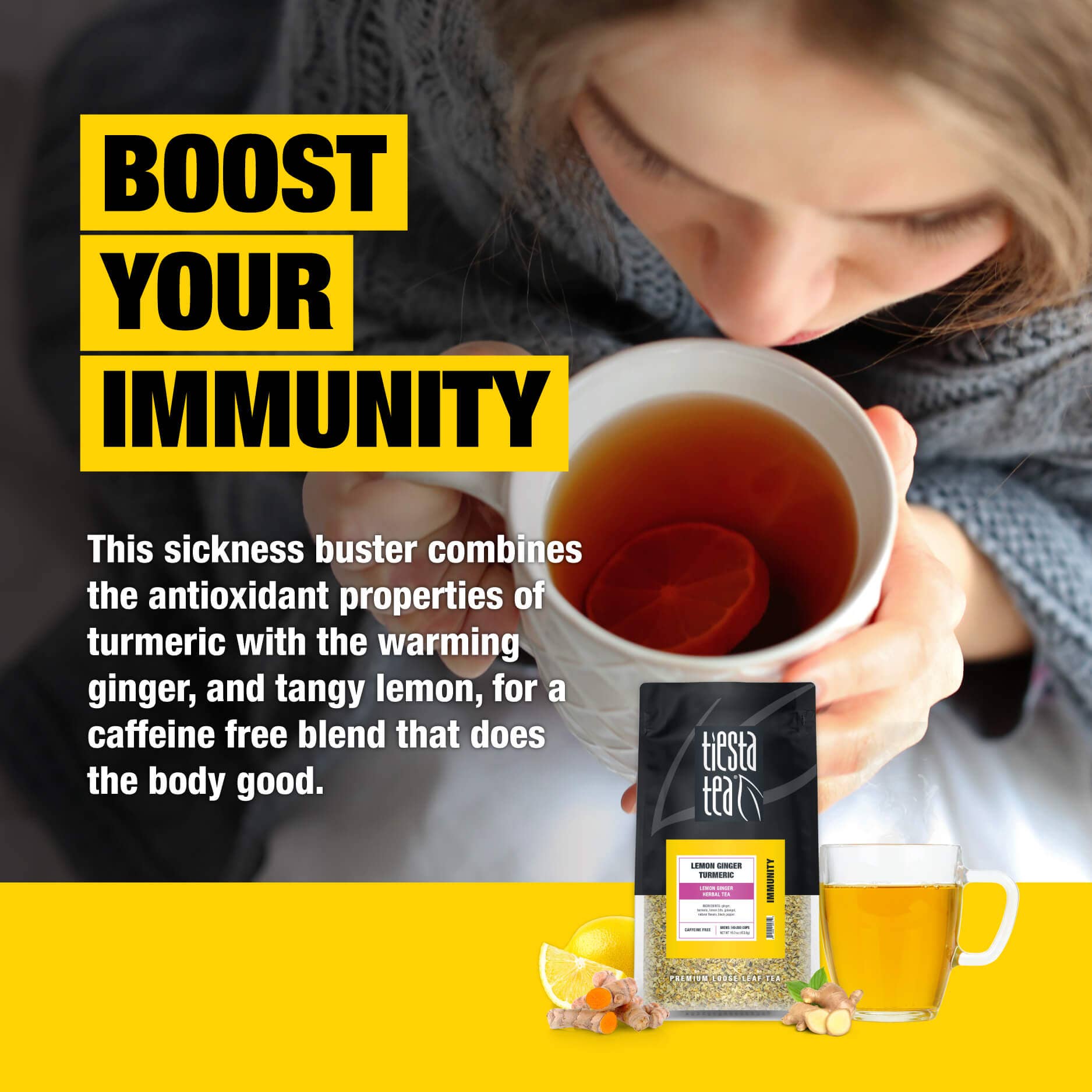 Tiesta Tea Company (loose leaf teas & accessories) - Vente Thé en vrac - Thé Citron Gingembre Curcuma | Mélange Bien-Être Sans Caféine16