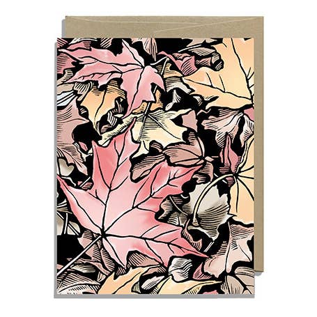 Busta Kraft con foglie autunnali per la vendita all'ingrosso da parte di Daniel Joseph Durkin Illustrations