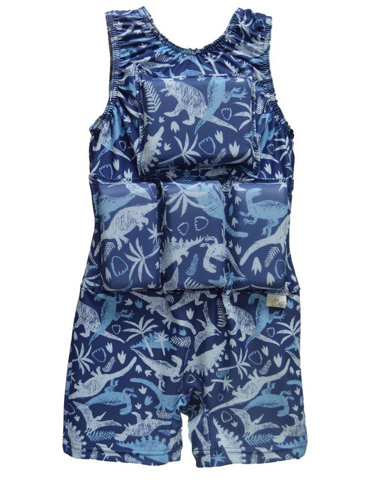 My Pool Pal Boys Flotation Swimsuit - Blue Dino for wholesale on Faire