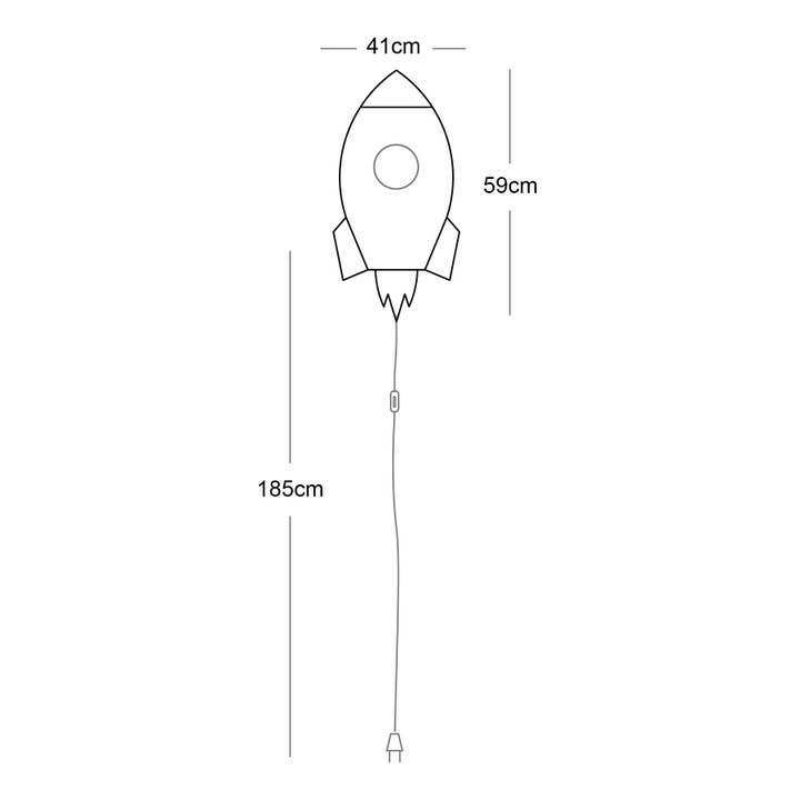 BuoKids - Wholesale Night Light - Kids & Baby - SPACE ROCKET SOFTLIGHT WALL LAMP