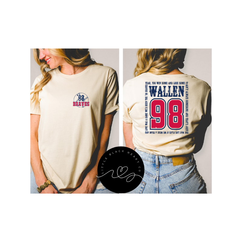 If We Were A Team and Love Was A Game Morgan Wallen 98 Braves Shirt - Happy  Place for Music Lovers