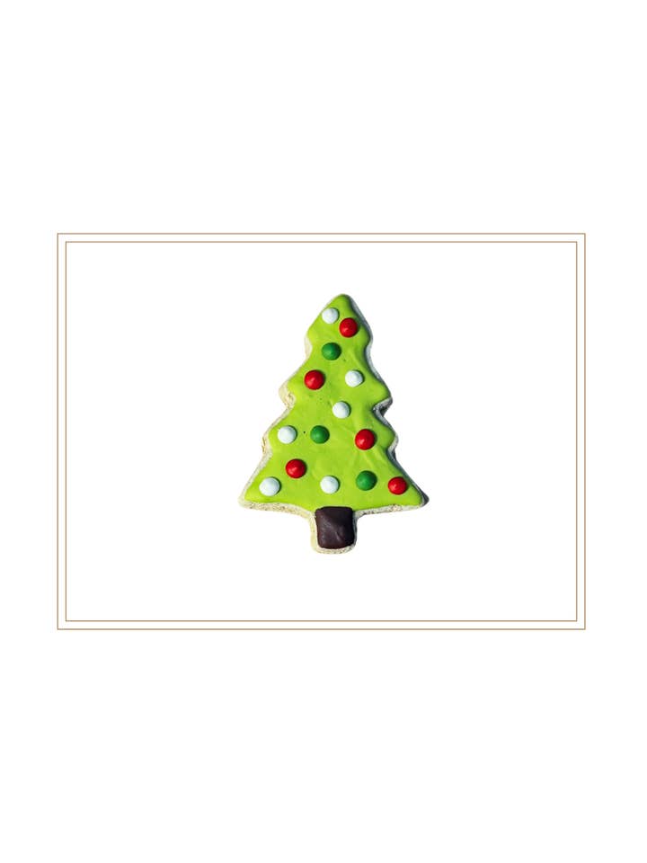 Christmas Tree w/Orament Decorated Dog Treats for wholesale by Howlin at the Moon Bakery