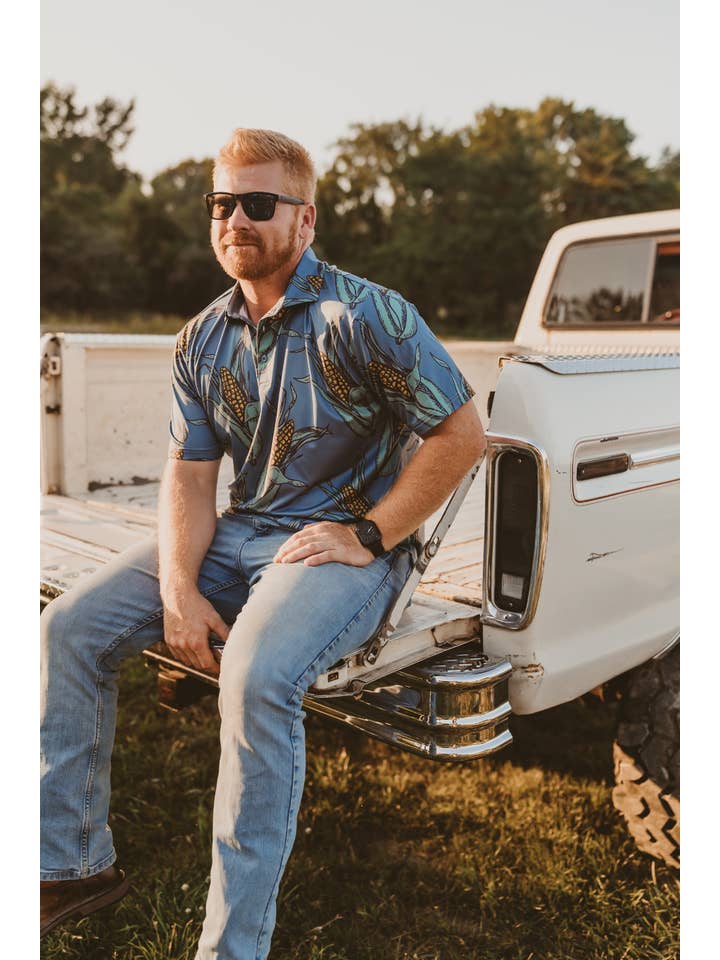 Kelso & Company - Wholesale Polo – Men’s - Shuck Yeah Men's Corn Polo2