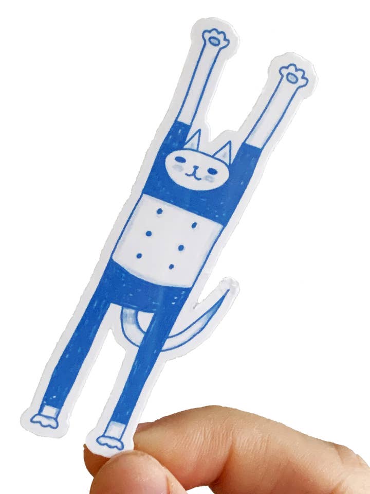 Party Boy Cat - Waterproof Sticker - Frankie Blue for wholesale by Frankie Blue