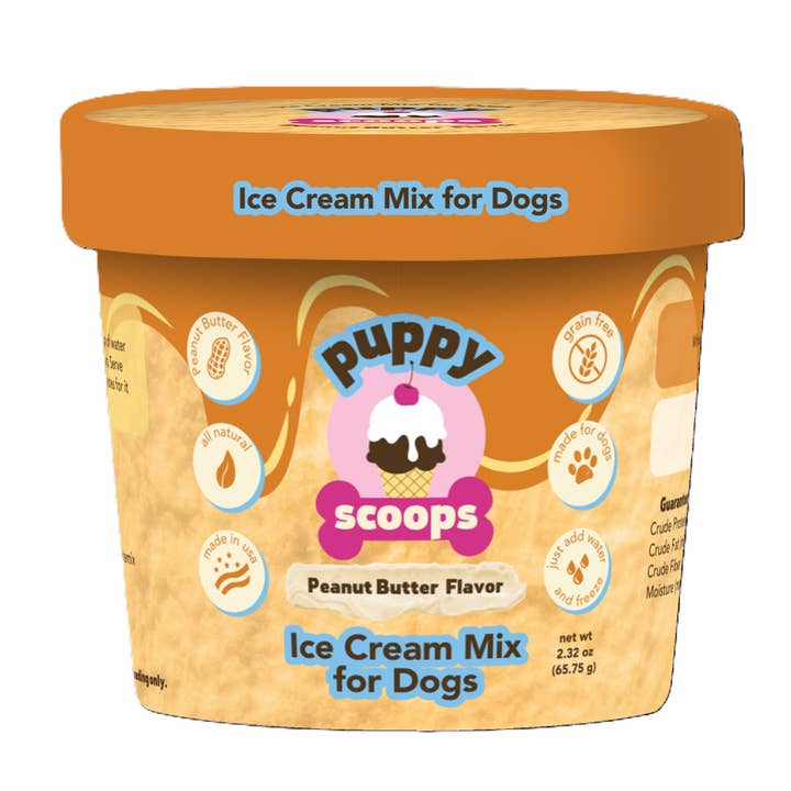 Puppy Cake LLC - Wholesale Pet Treats - Dog - Puppy Scoops Ice Cream Mix Sample Pack - All 4 Flavors