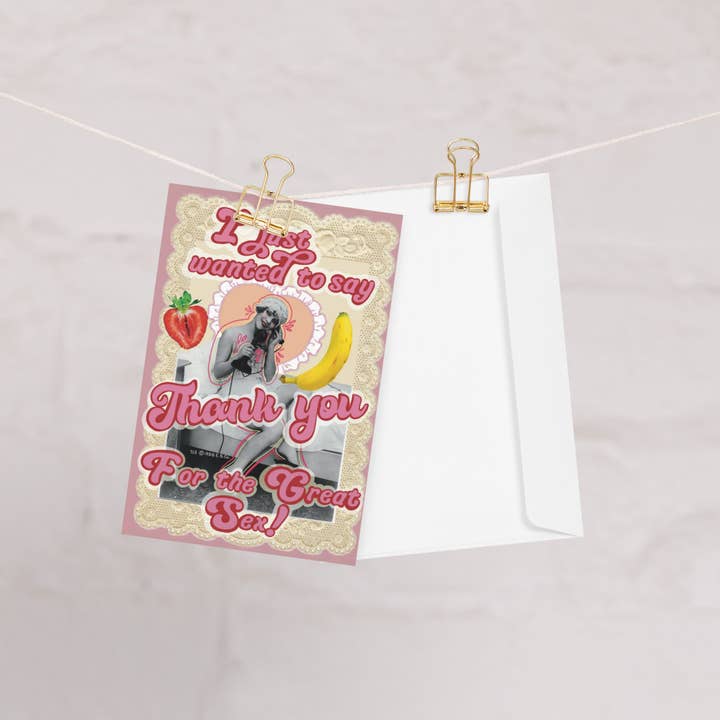 Thank you (for great sex) Card for wholesale by Sock Soup