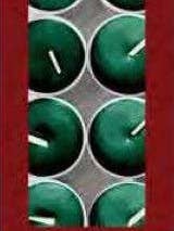 Tealight Candles Fresh Woodlands Scented- 10 Pack - Green for wholesale by Eden Candles / David Oreck Candles