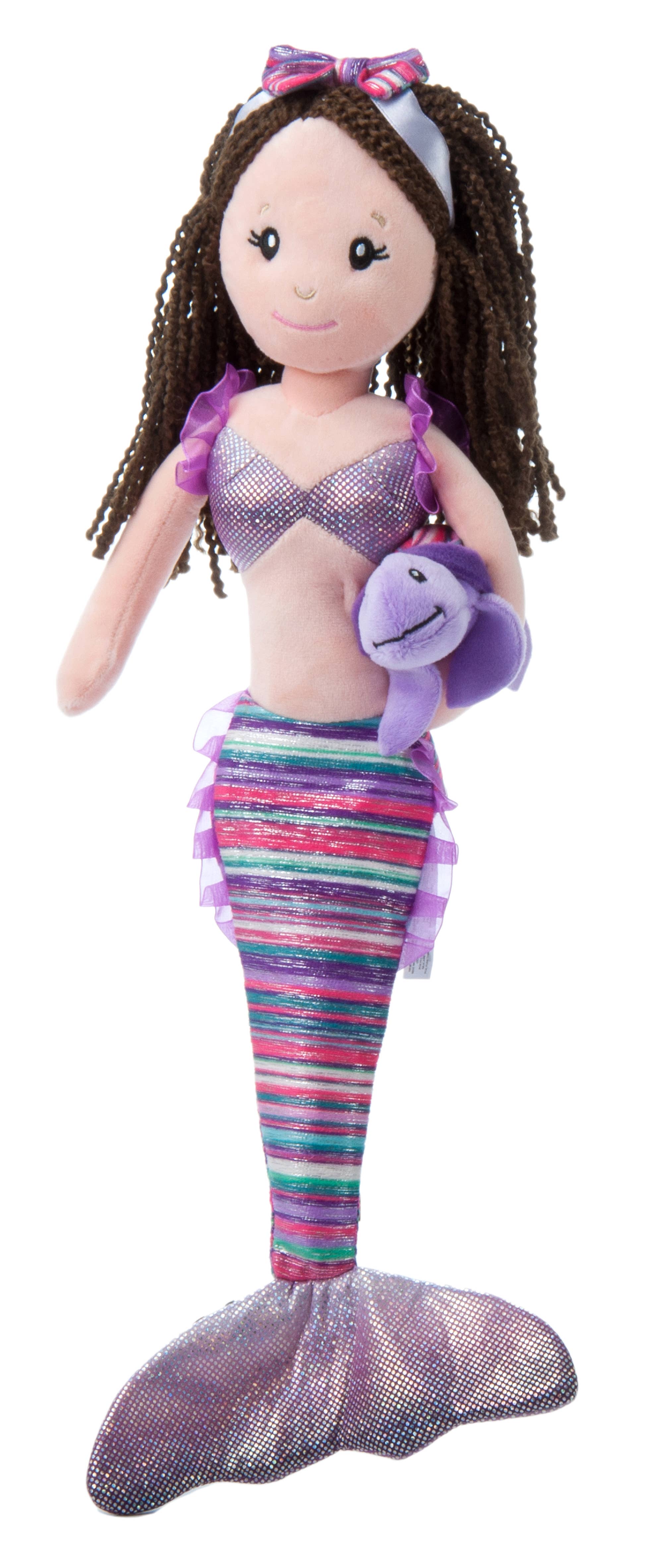 The Petting Zoo - Wholesale Stuffed/Plush Toy - Kids & Baby - 17" (42cm) Boho Mermaid w/ Sea Turtle3