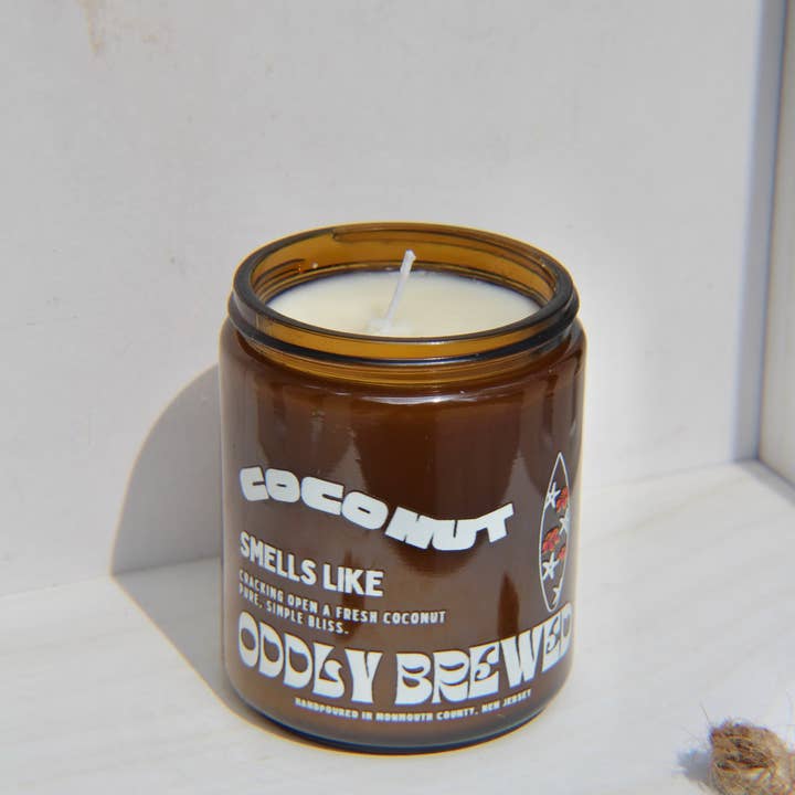 Oddly Brewed - Wholesale Jar/Filled Candle - Coconut 🥥 Soy Candle3