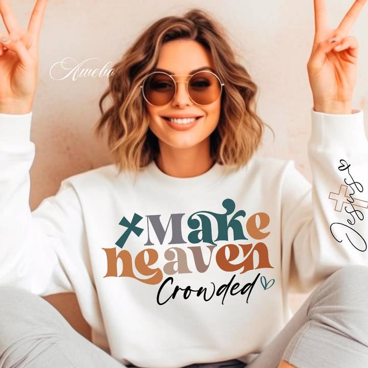Make Heaven Crowded Sweatshirt mit Rundhalsausschnitt für den Großhandel von My Carolina Moon