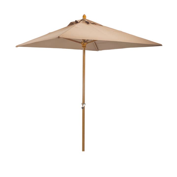 TAUPE ALUMINIUM PARASOL 200X200CM WITHOUT COMET STAND for wholesale by Now's Home