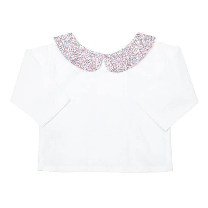 Blouse à double bouton | Liberty 'Eloise' Pink pour la vente par Louelle.
