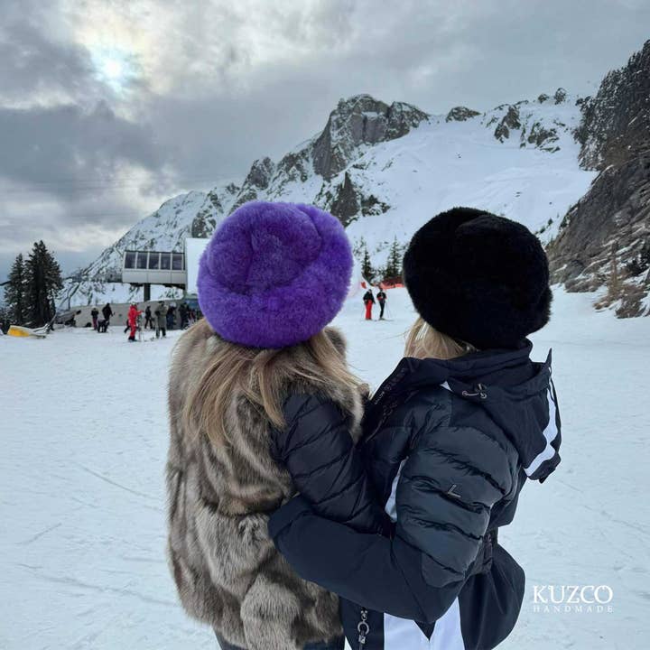 KuzcoHandmade - Wholesale Beanie - Women's - Beige Baby Alpaca Fur Hat, Handmade Luxury Hat, Alpaca cloth8