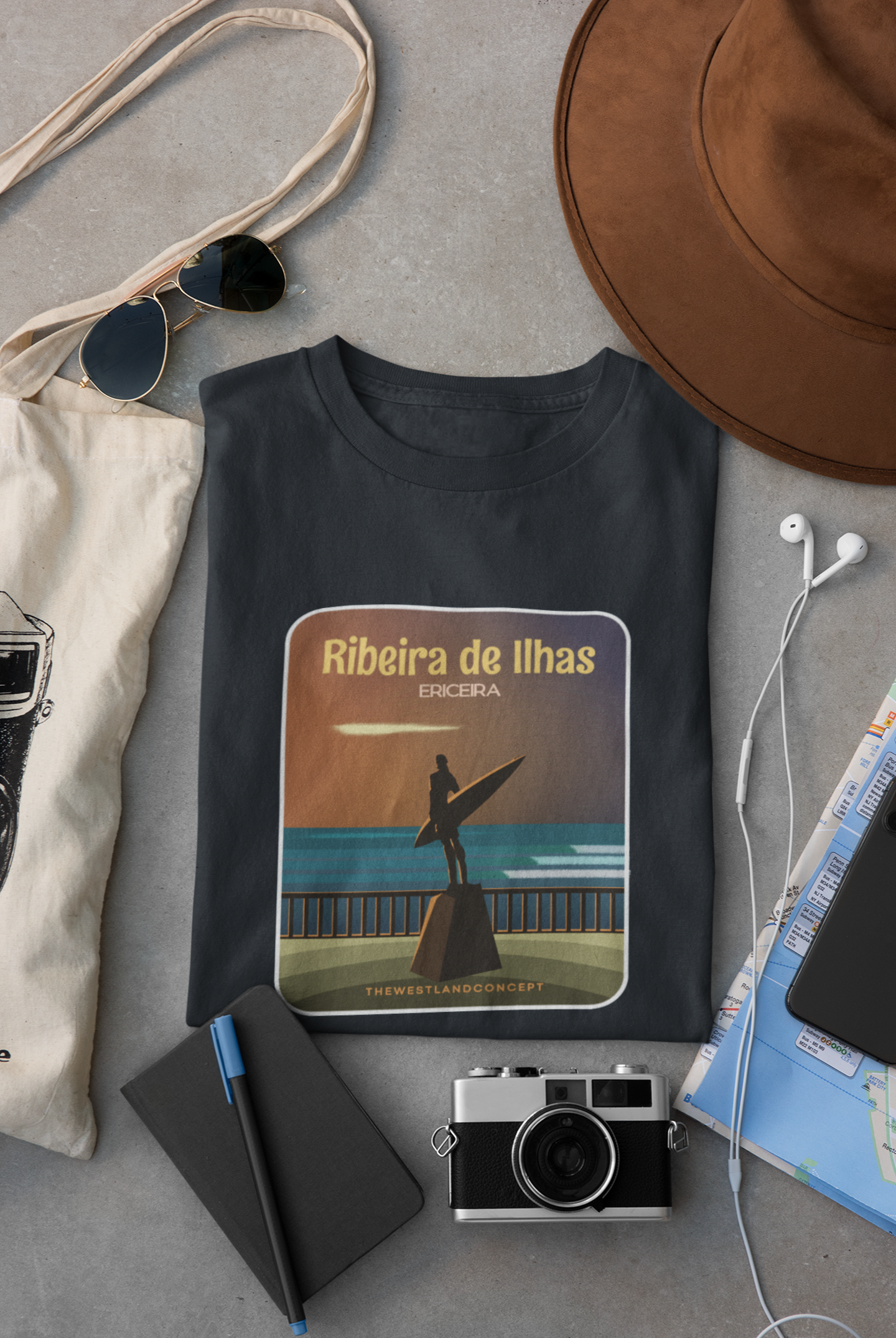 The Westland Concept - Wholesale Screen Printed T-Shirt - Women's - Tee Ribeira de Ilhas1