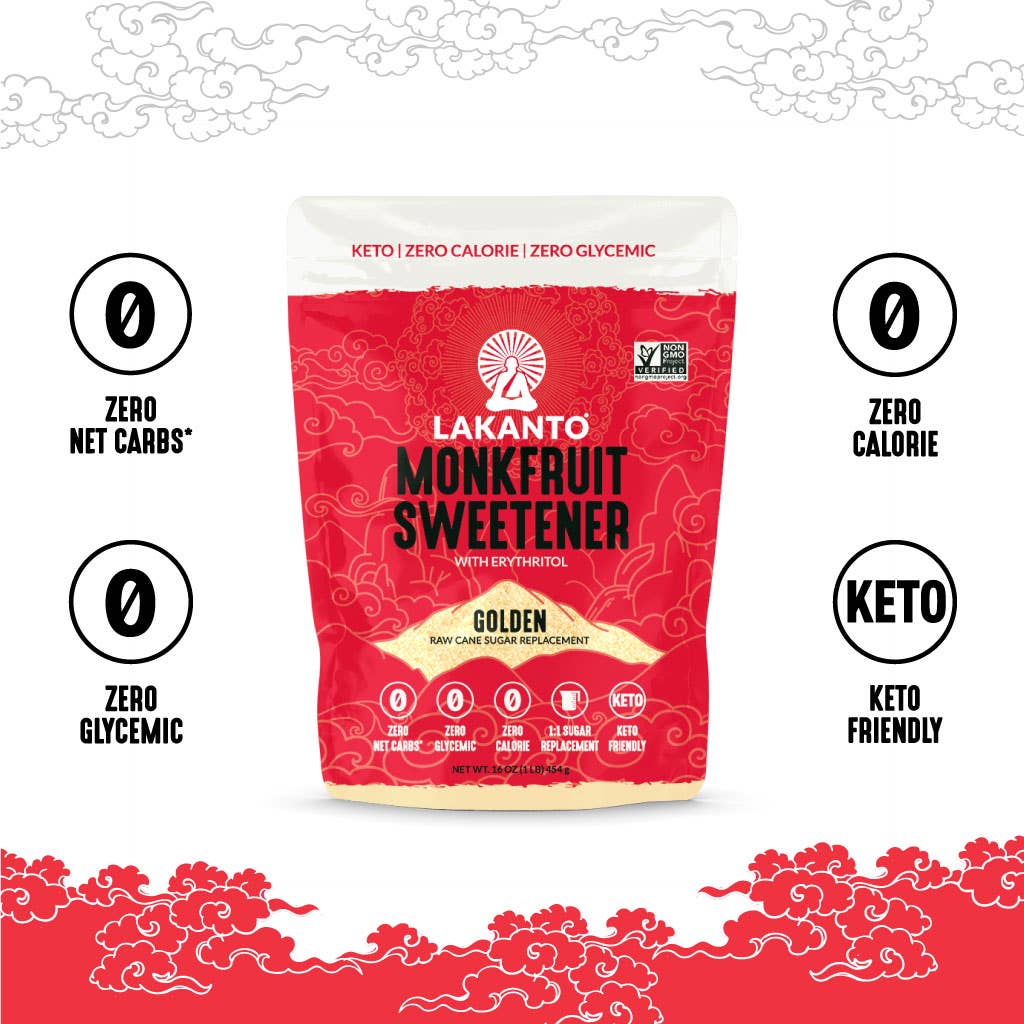 Lakanto - Wholesale Sugar/Sweetener - Lakanto Golden Monk Fruit Sweetener with Erythritol - 1 lb3