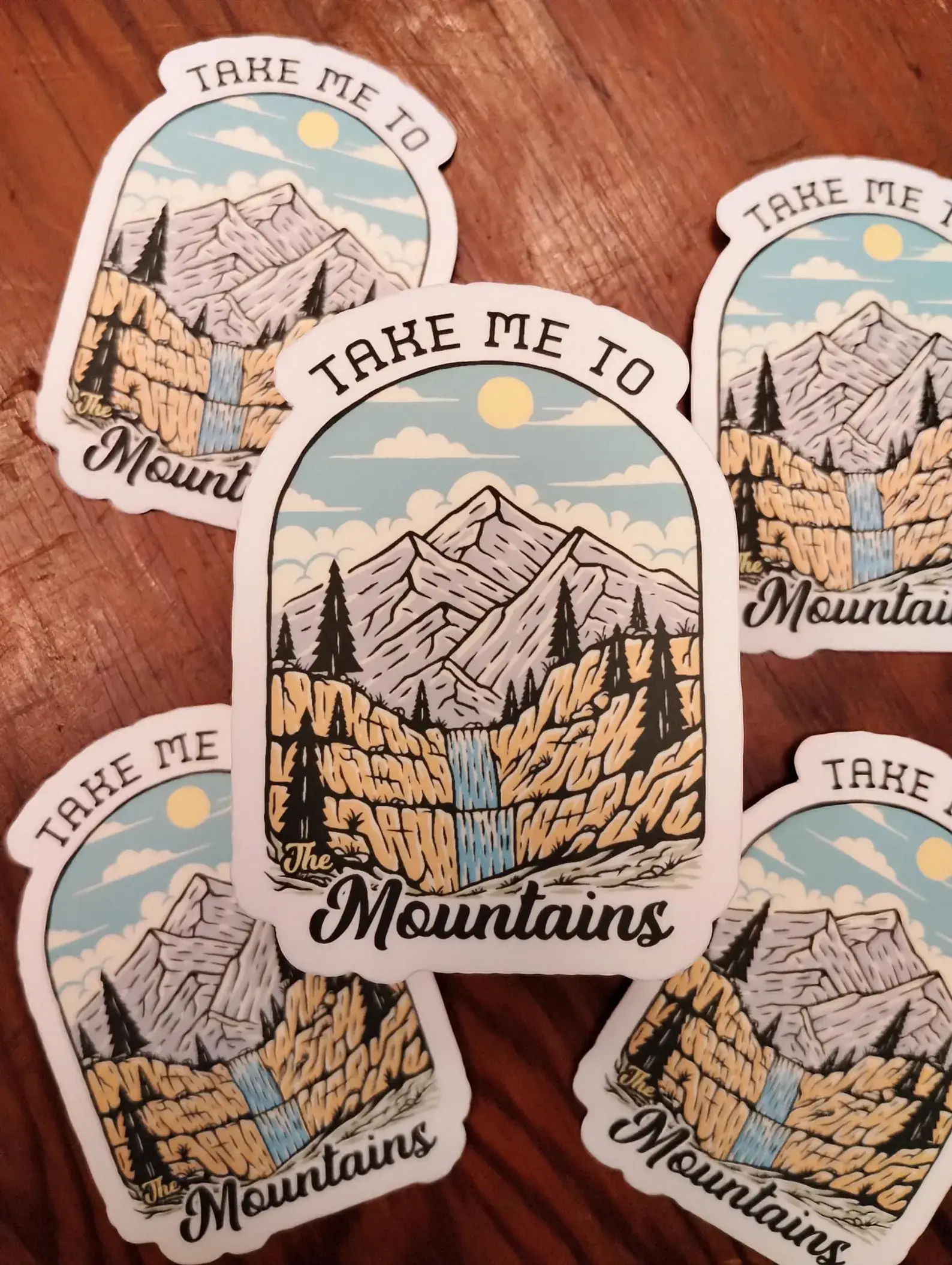 The Crafty Bookworm3 - Wholesale Sticker - Take Me To The Mountains Sticker, Scenic, Nature Lovers0