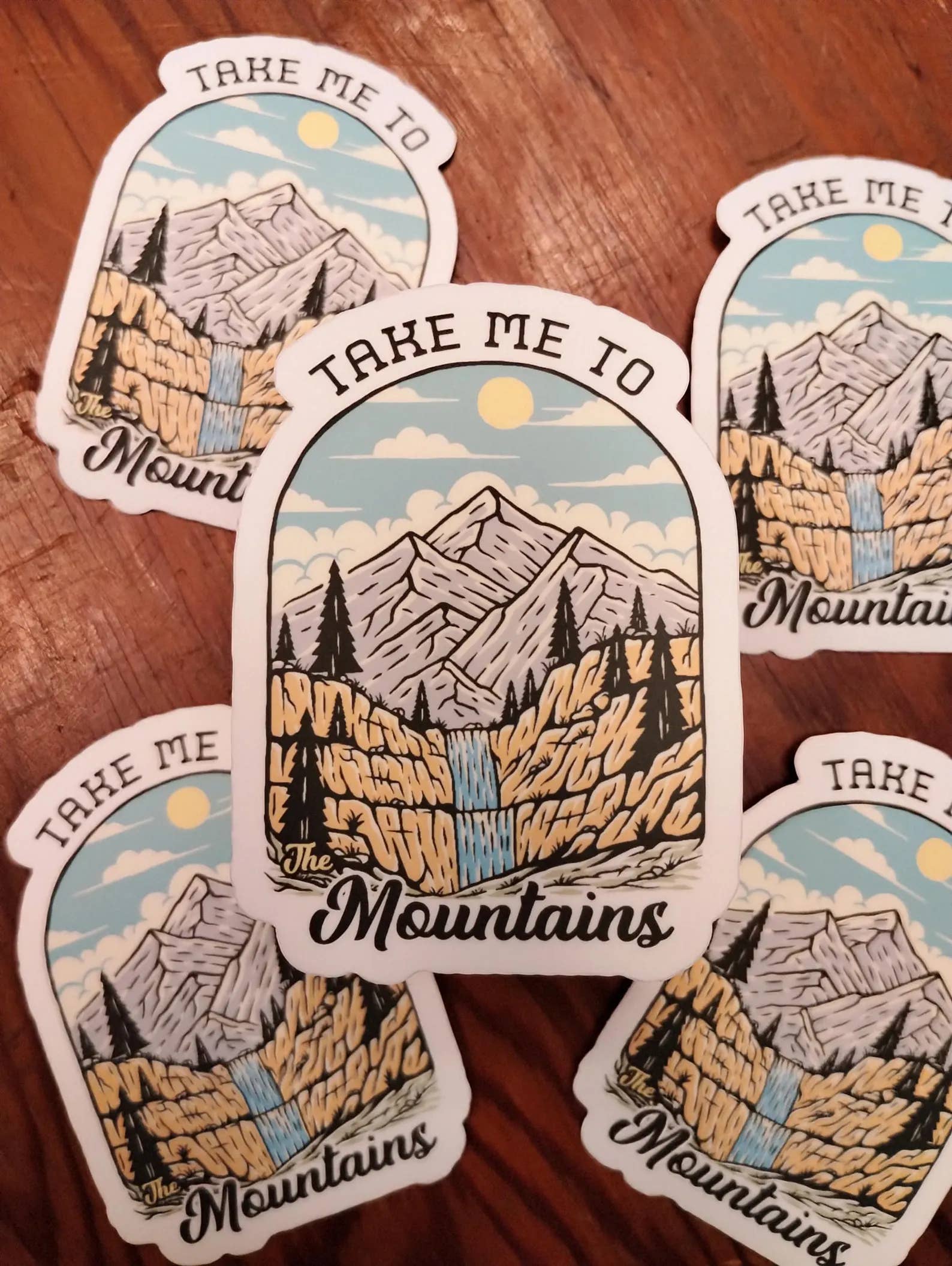 The Crafty Bookworm3 - Wholesale Sticker - Take Me To The Mountains Sticker, Scenic, Nature Lovers