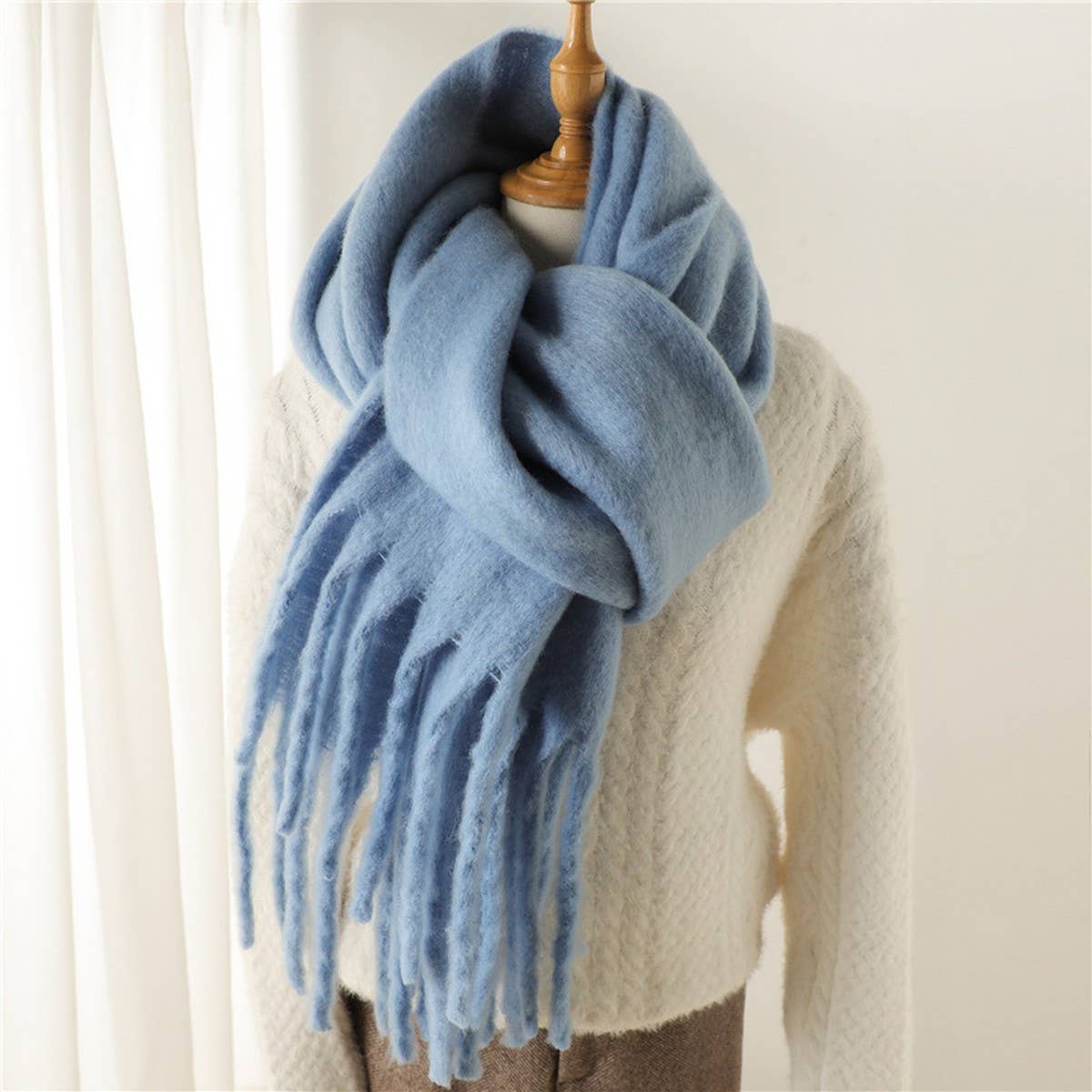 ACCITY - Wholesale Scarf - Women's - Mohair Tassel Scarf for Winter, Unisex Long Shawl_CWASC09659