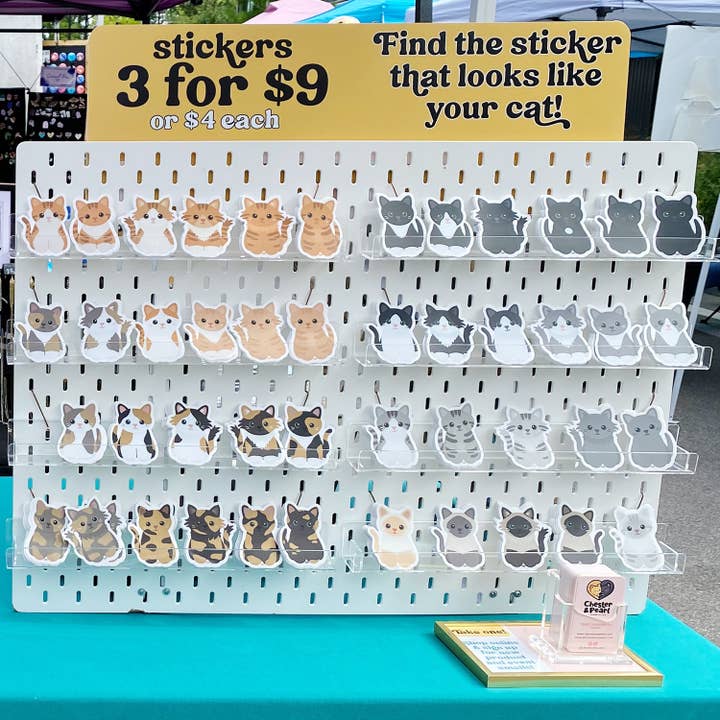 Chester and Pearl - Wholesale Sticker - Looks Like My Cat! Lynx point Siamese cat sticker3