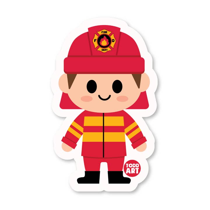 Calcomanía de bombero para venta al por mayor de Boo Boo Buddies
