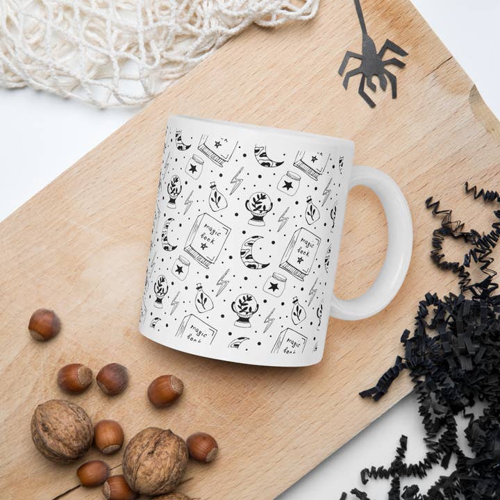 Witch Magic Spell Book Coffee Mug for wholesale by a riley creations