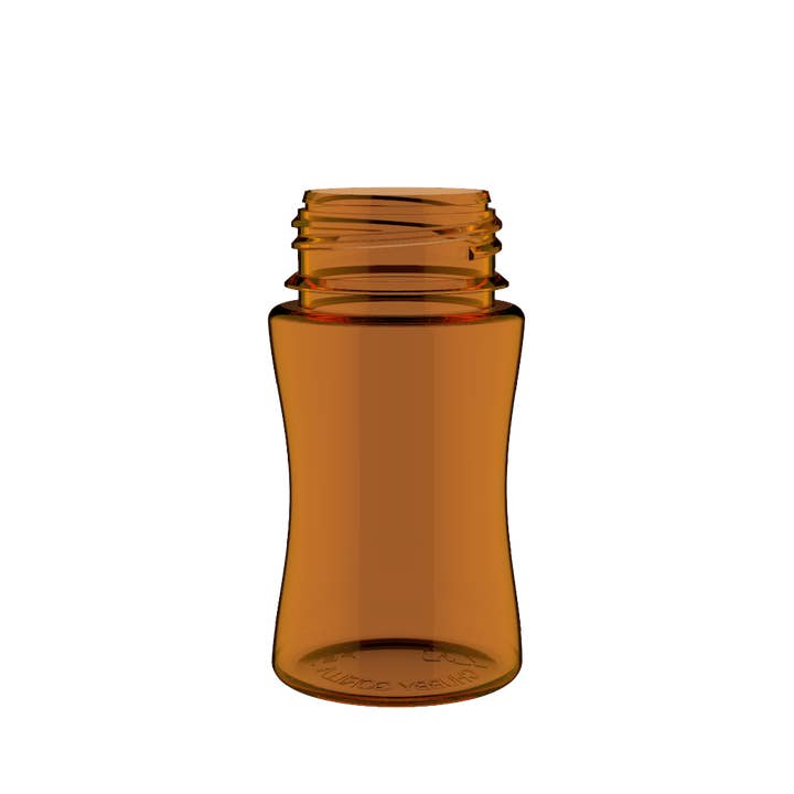 Copackr - Vente Flacon de voyage - Chubby Gorilla - Bouteille Stubby Unicorn de 75 ml - Bouteille ambrée/bouchon noir - V3