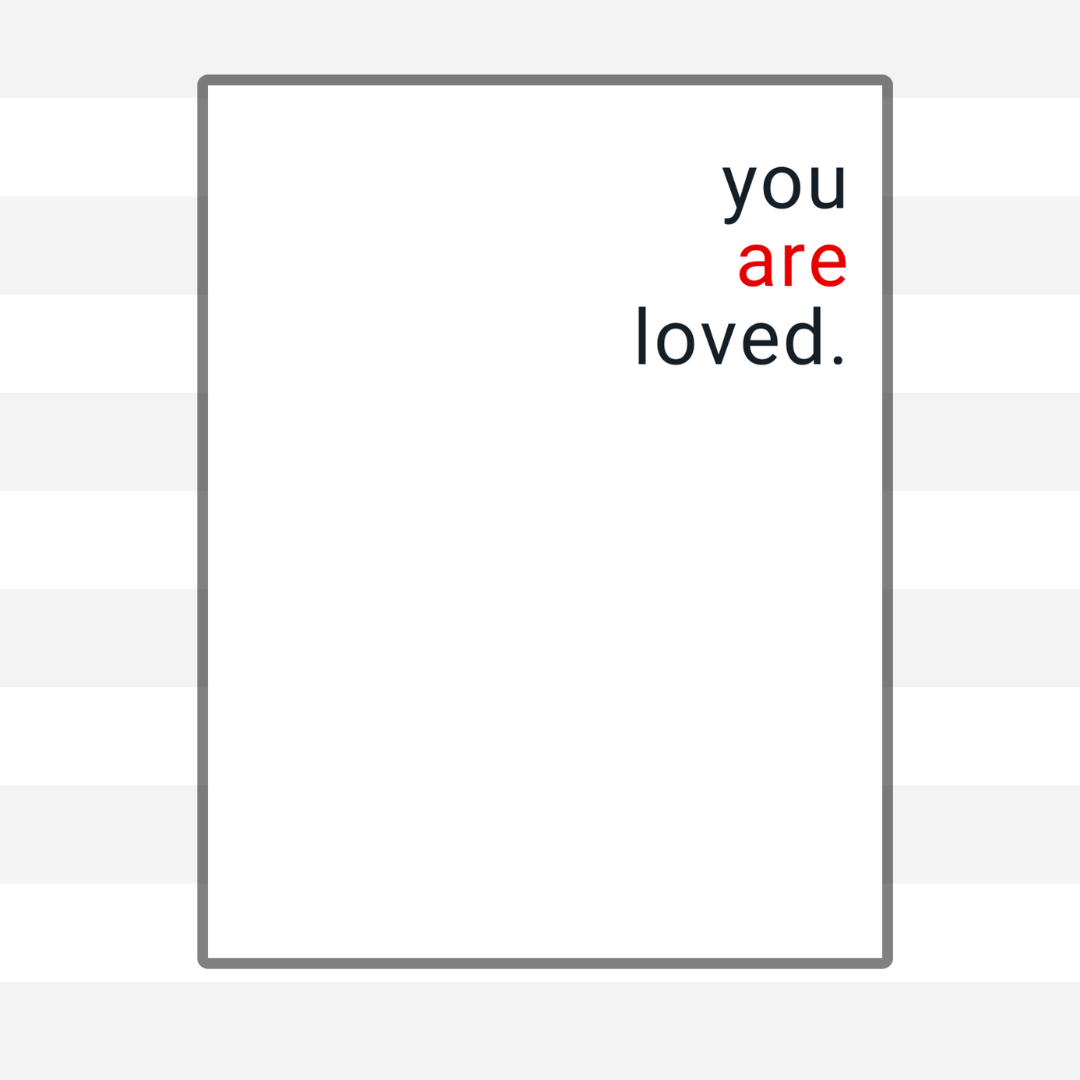 STUDIO LEMONADE - Wholesale Love Card - you are loved. Greeting Card with Kraft Envelope8