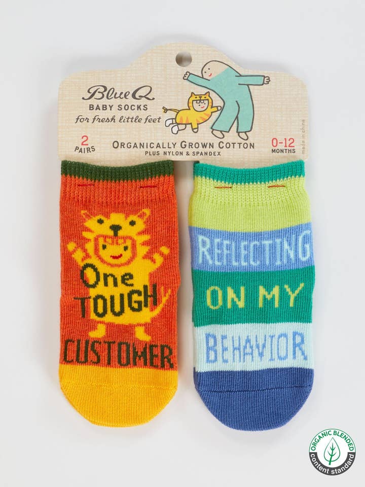 SW231 One Tough Customer/ Reflecting Baby Socks for wholesale by Incognito