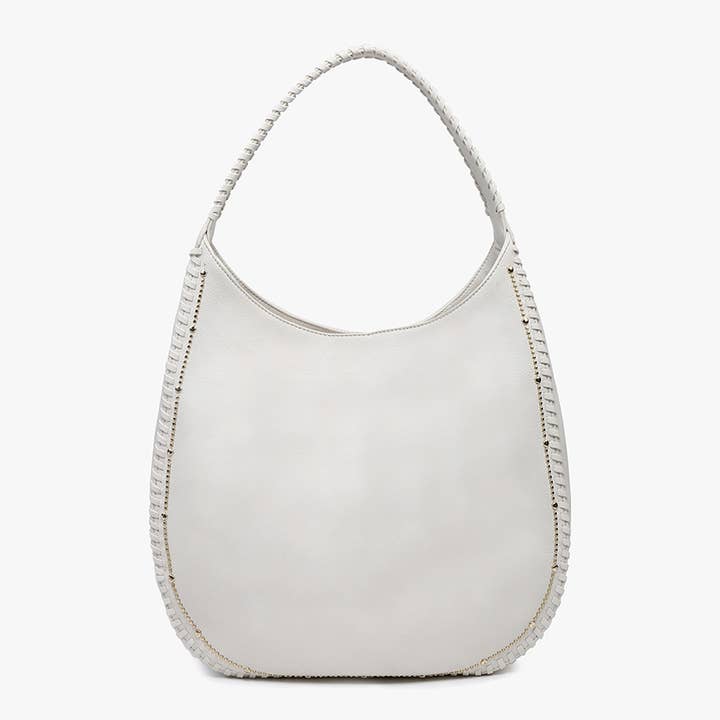 Jen & Co. - Wholesale Shoulder Bag - Women's - M2426 Leslie Studded Whipstitch Hobo4