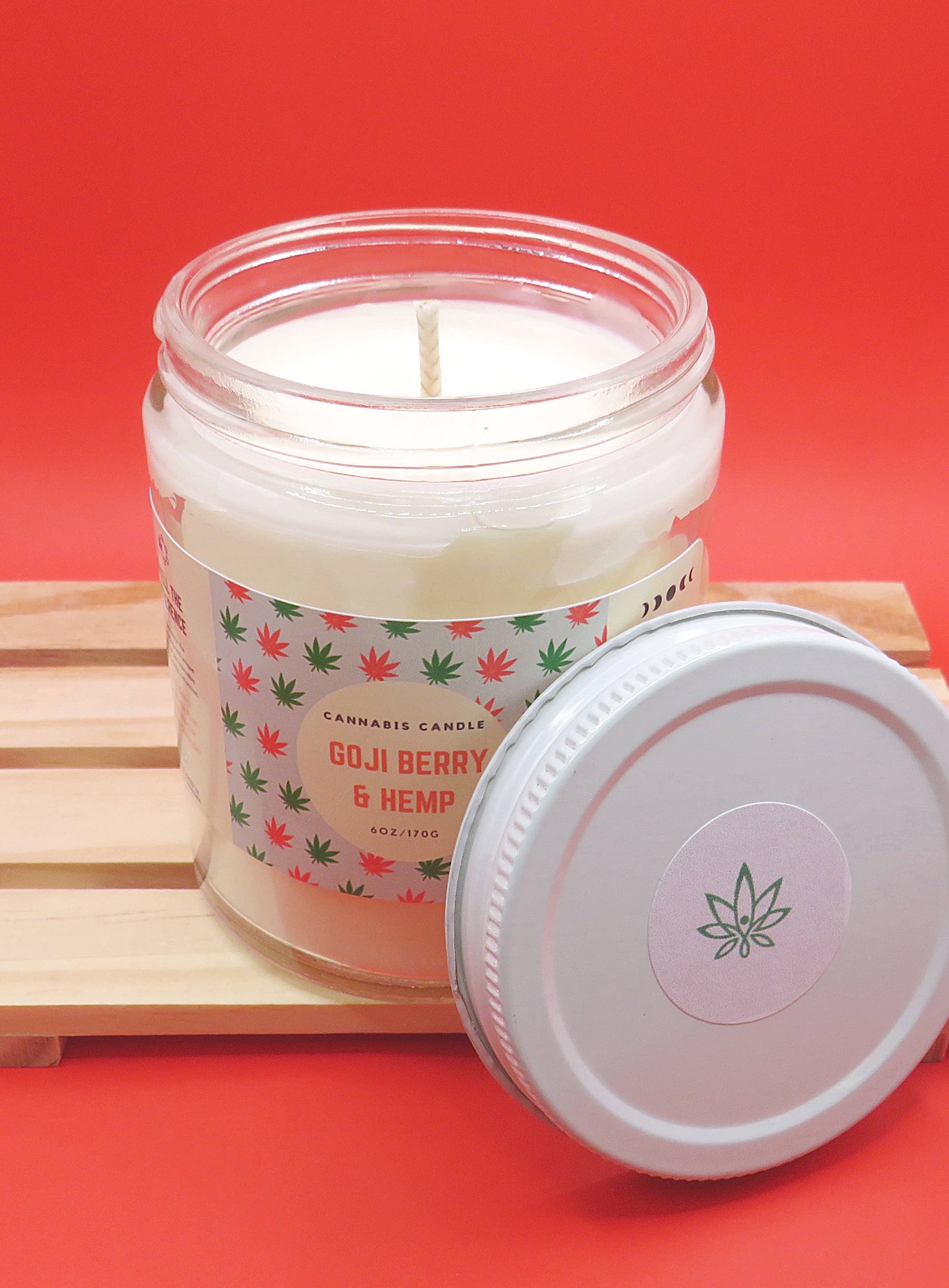 Daralyn's Designs – Vela em jarro/copo por atacado – Vela de cannabis | 6oz | Cera de cânhamo13