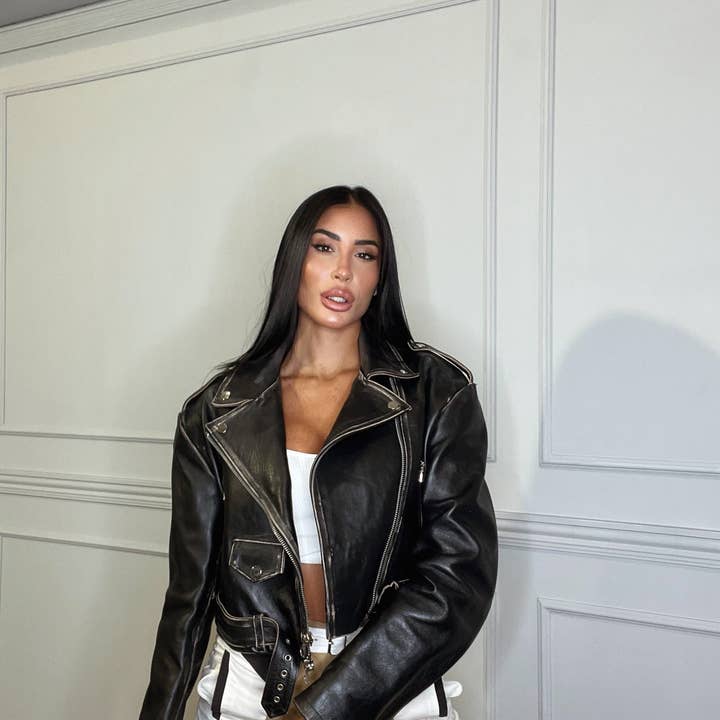 GENUINE LEATHER JACKET ~ BLACK VINTAGE EFFECT and other Purchase Wholesale accessori argento. Free Returns & Net 60 Terms on Faire trending on Faire.