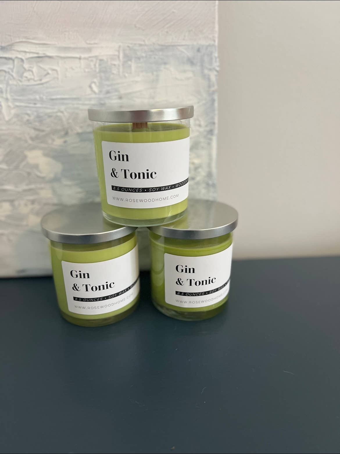 Rosewood Home - Wholesale Jar/Filled Candle - Gin & Tonic Candle - 8oz1