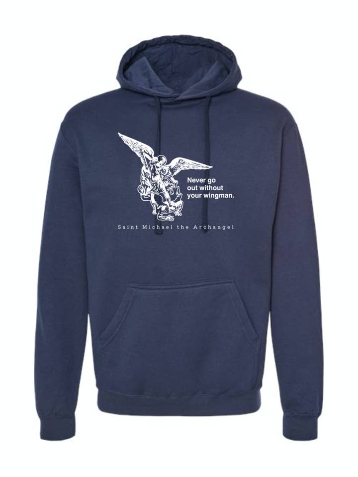 Sock Religious - Wholesale Hoodie - Unisex - Never Go Without Your Wingman - St. Michael the Archangel Hoodie Sweatshirt3