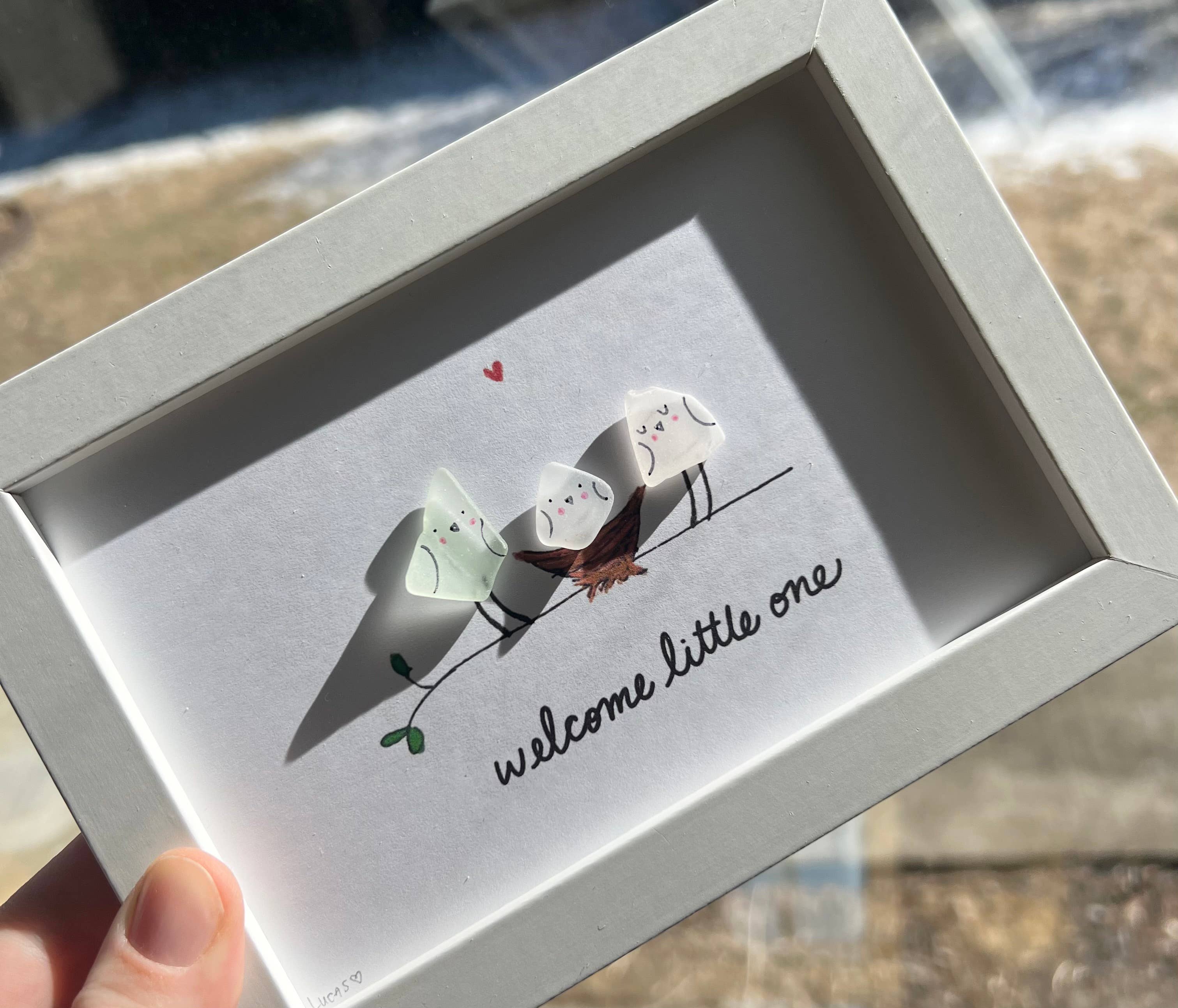 Sook & Hook - Wholesale Art Print - Welcome Baby Sea Glass Art3