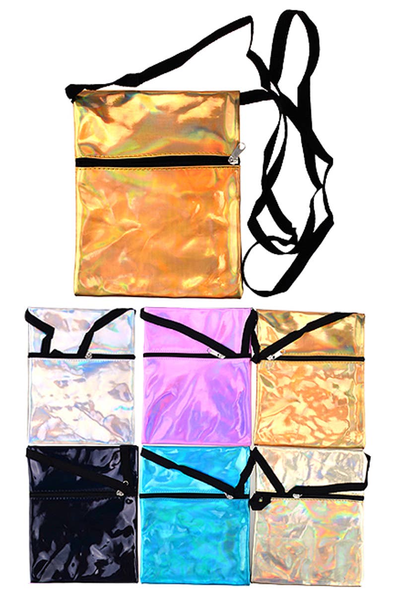 Cap Zone - Wholesale Crossbody Bag - Women's - Petite Holographic Gloss Crossbody Purse Bag0