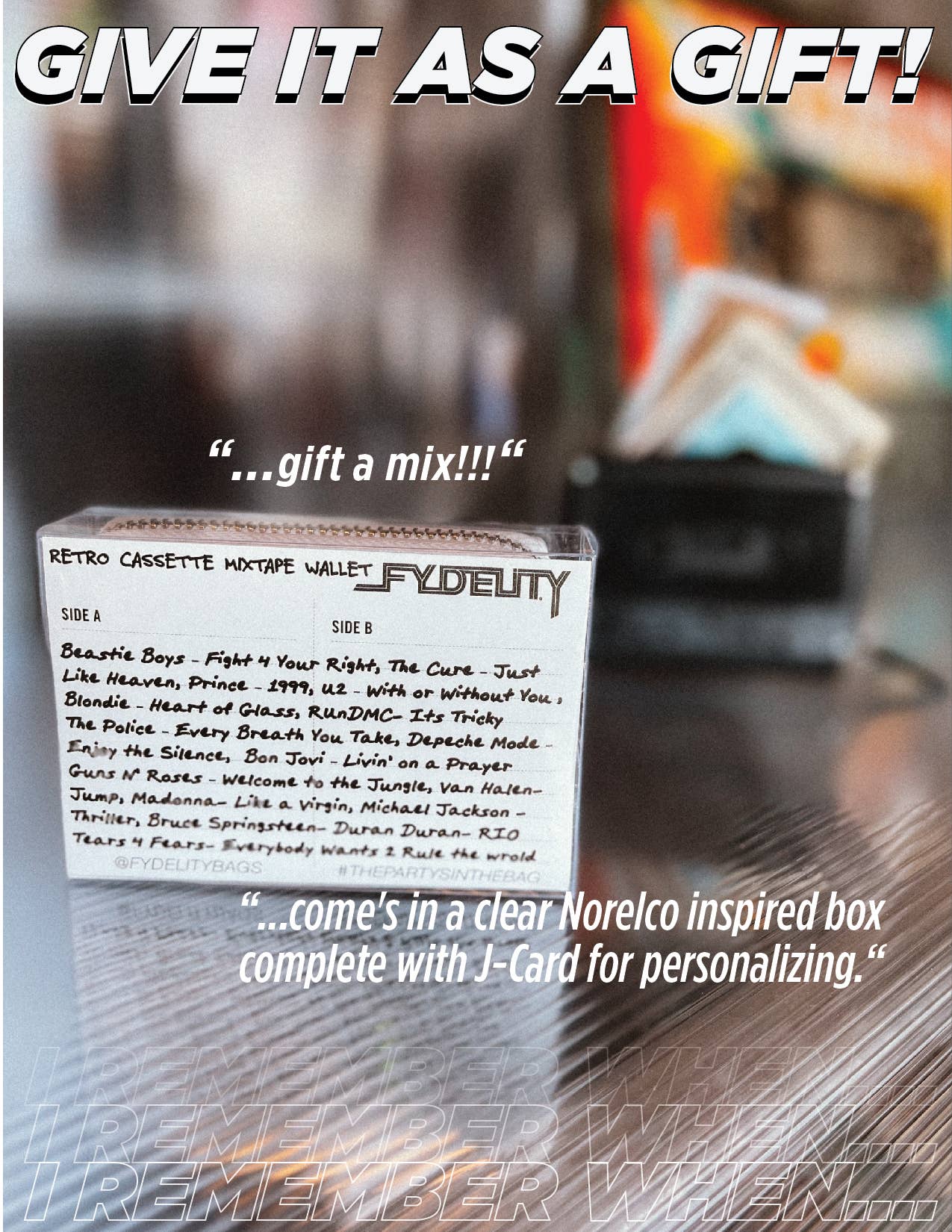 Fydelity - Wholesale Wallet - Unisex - Retro Cassette Wallet | 80s Card Holder Coin Purse | Black3