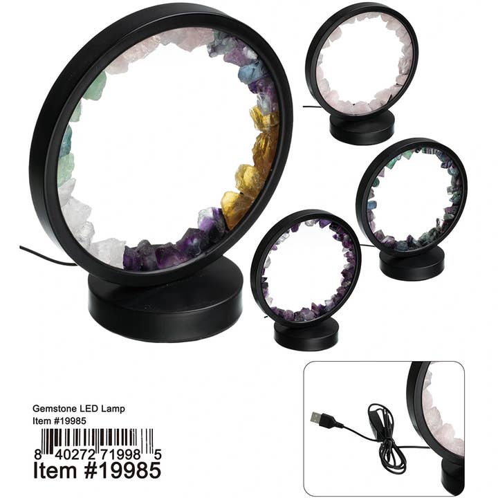 Puka Creations - Wholesale Accent/Desk Lamp - Gemstone LED Lamp 12 Pcs.