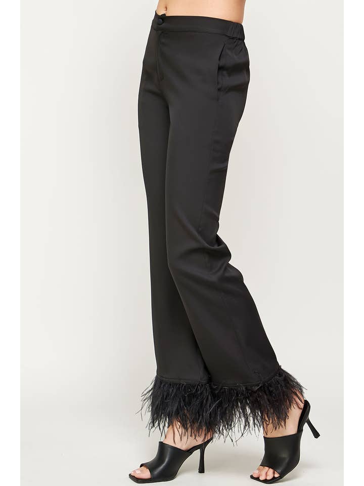 Strut & Bolt - Wholesale Pants – Women's - Feather Trim Flare Pants17