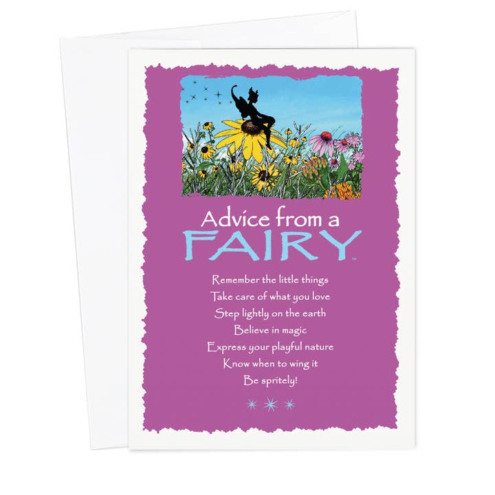 Advice from a Fairy Greeting Card - Blank for wholesale by Advice for Life by Your True Nature