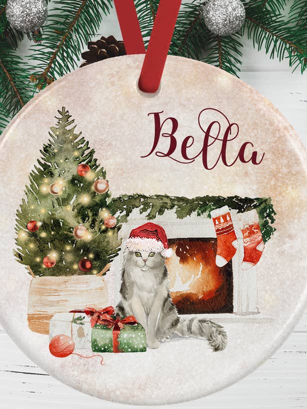 Decorazione natalizia Ragamuffin Cat per la vendita all'ingrosso da parte di WagATudeTags