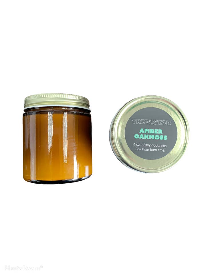 Oakmoss + Amber 4 oz. Soy Candle for wholesale by TREE*STAR