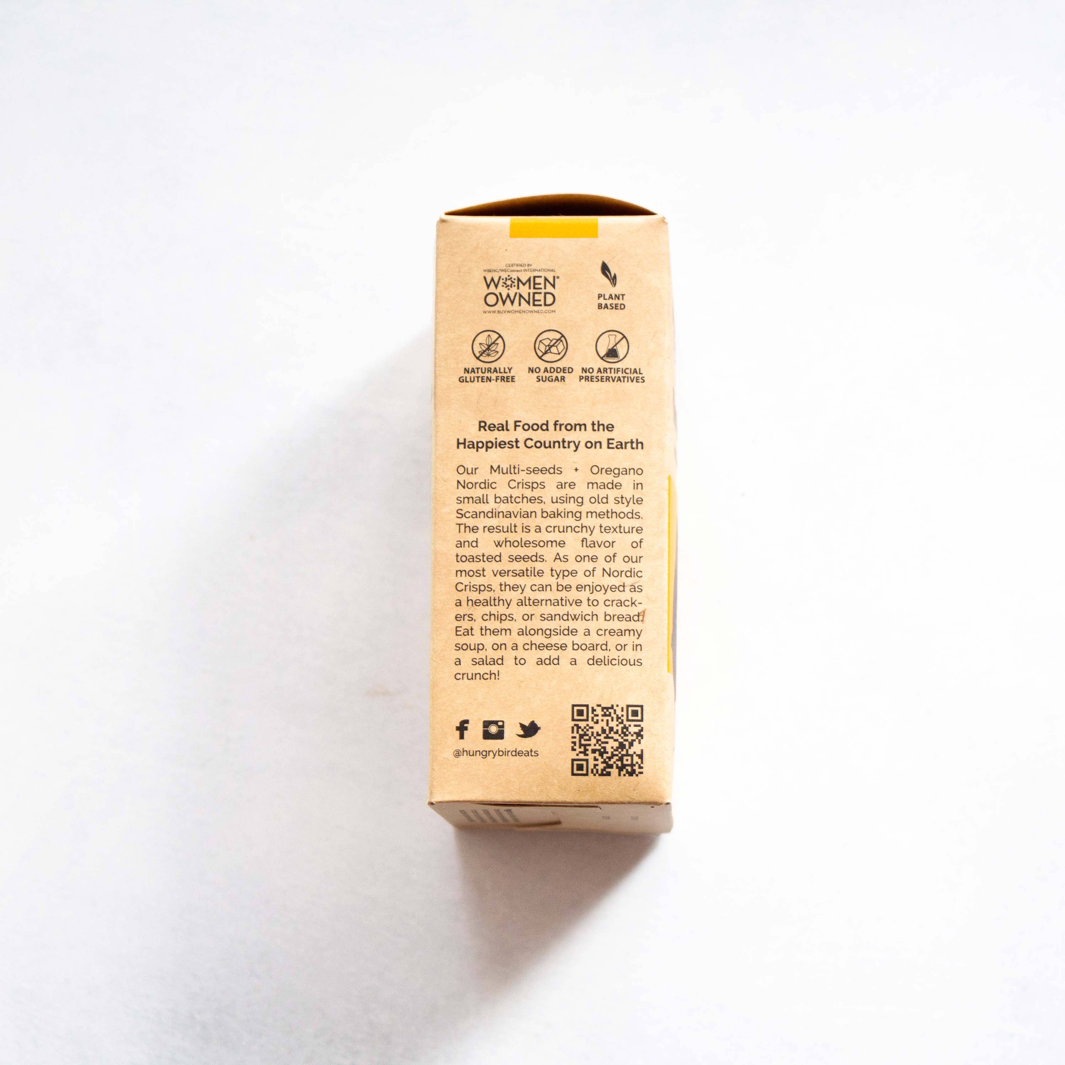 Hungry Bird Eats - Wholesale Crackers - Multi-Seeds + Oregano - Nordic Crisps Box3